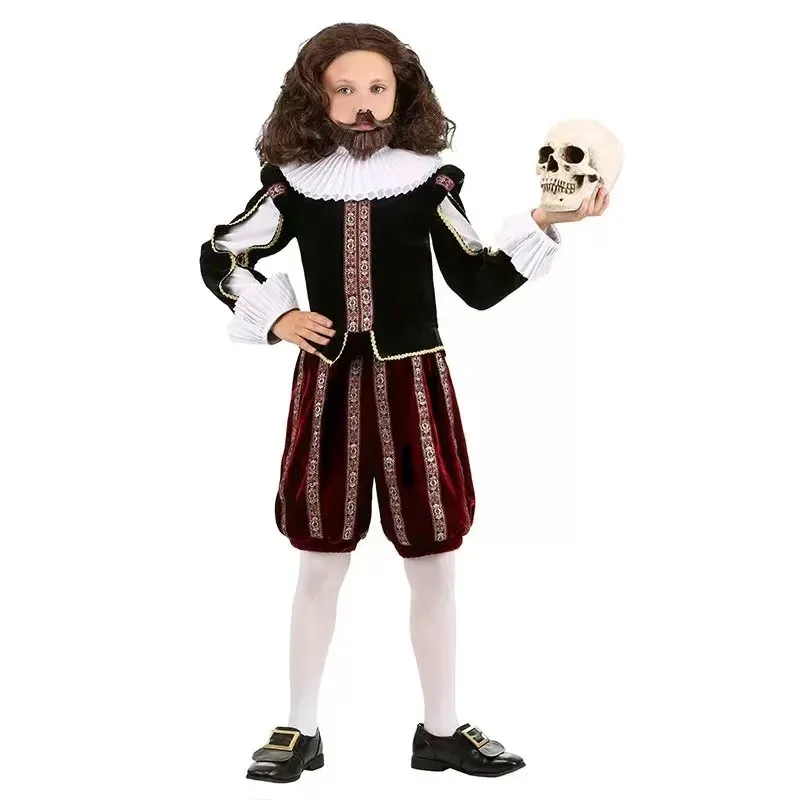 

Halloween Cos Cosplay Children's Day Europe UK Dramatist The Renaissance William Shakespeare Shakespeare Stage Perform Clothing