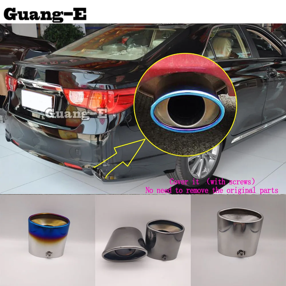 Car Sticks Muffler Back End Pipe Dedicate Exhaust Tip Tail Outlet Vent For Toyota MARK X REIZ 2010 2011 2012 2013 2014 2015+