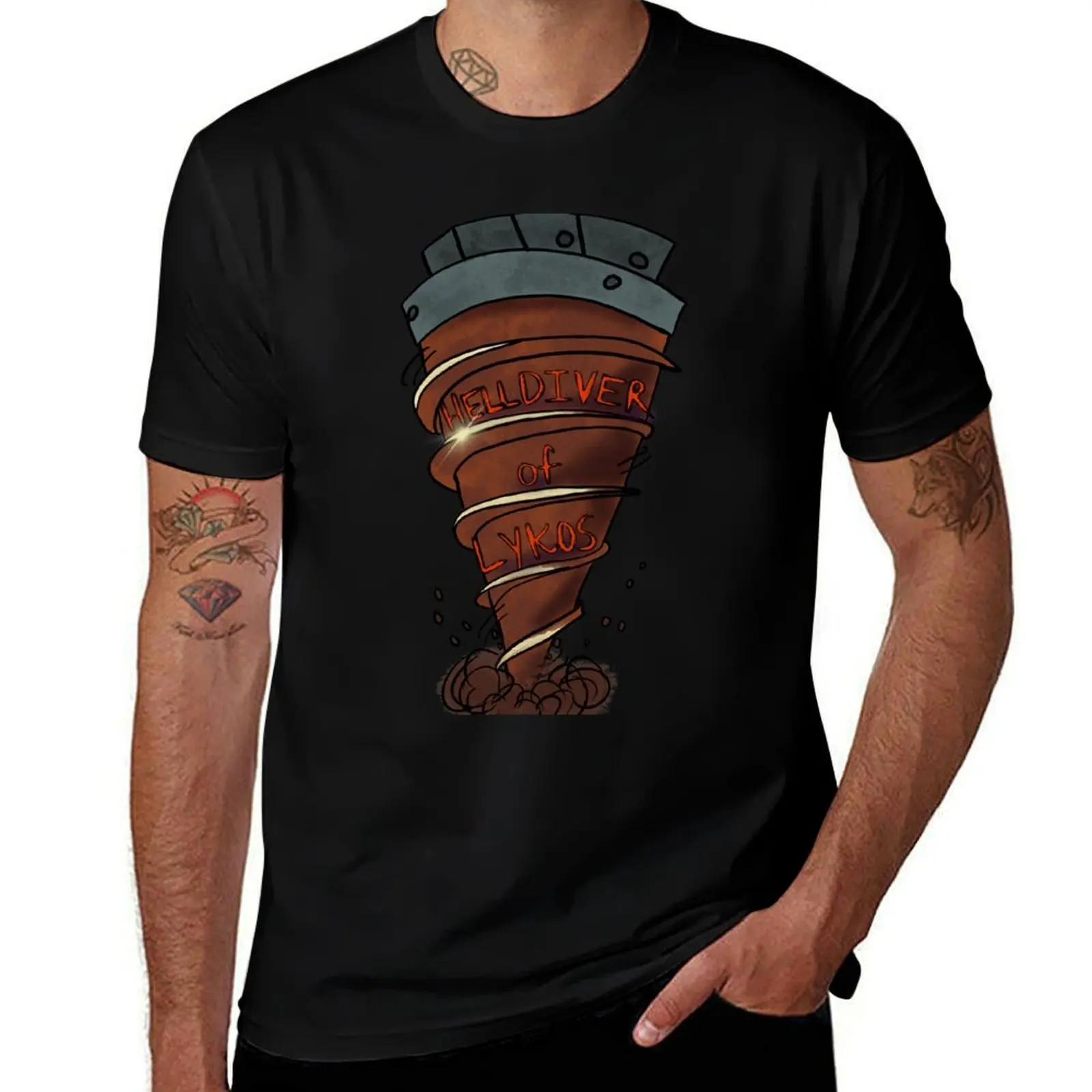 

Helldiver of Lykos T-Shirt basketball graphic tees gifts for boyfriend cotton man t-shirts cotton graphic tees men clothing