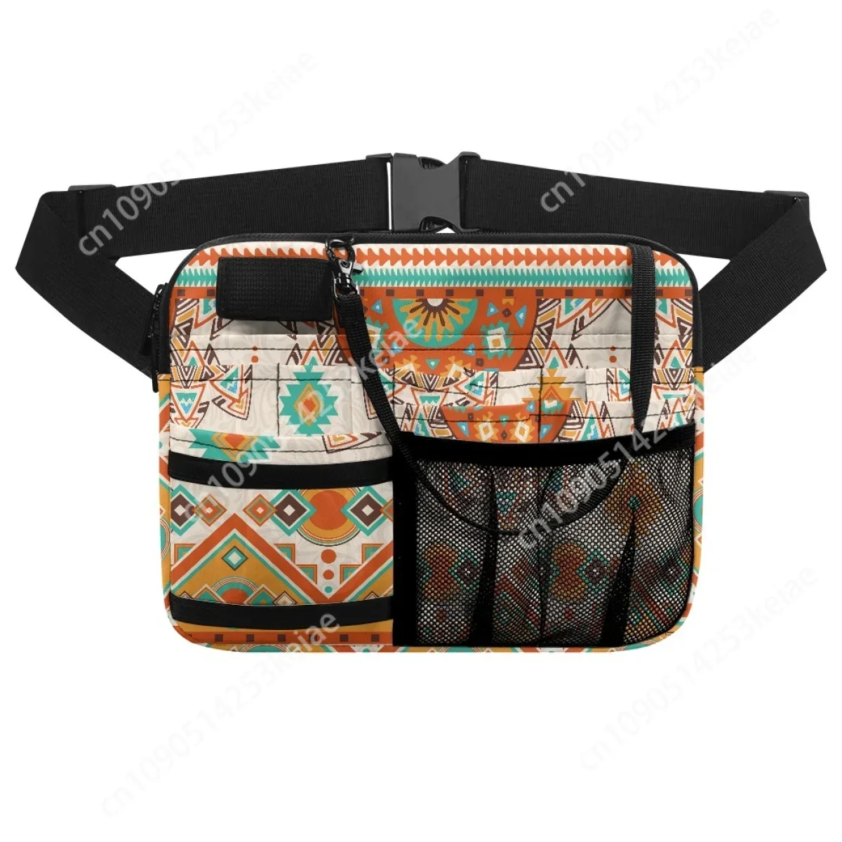 Luxury Tribal Ethnic Design Fashion Waist Bag Hospital Work Portable Adjustable Belt Bag Multi Pocket Medical Tool Storage Pouch