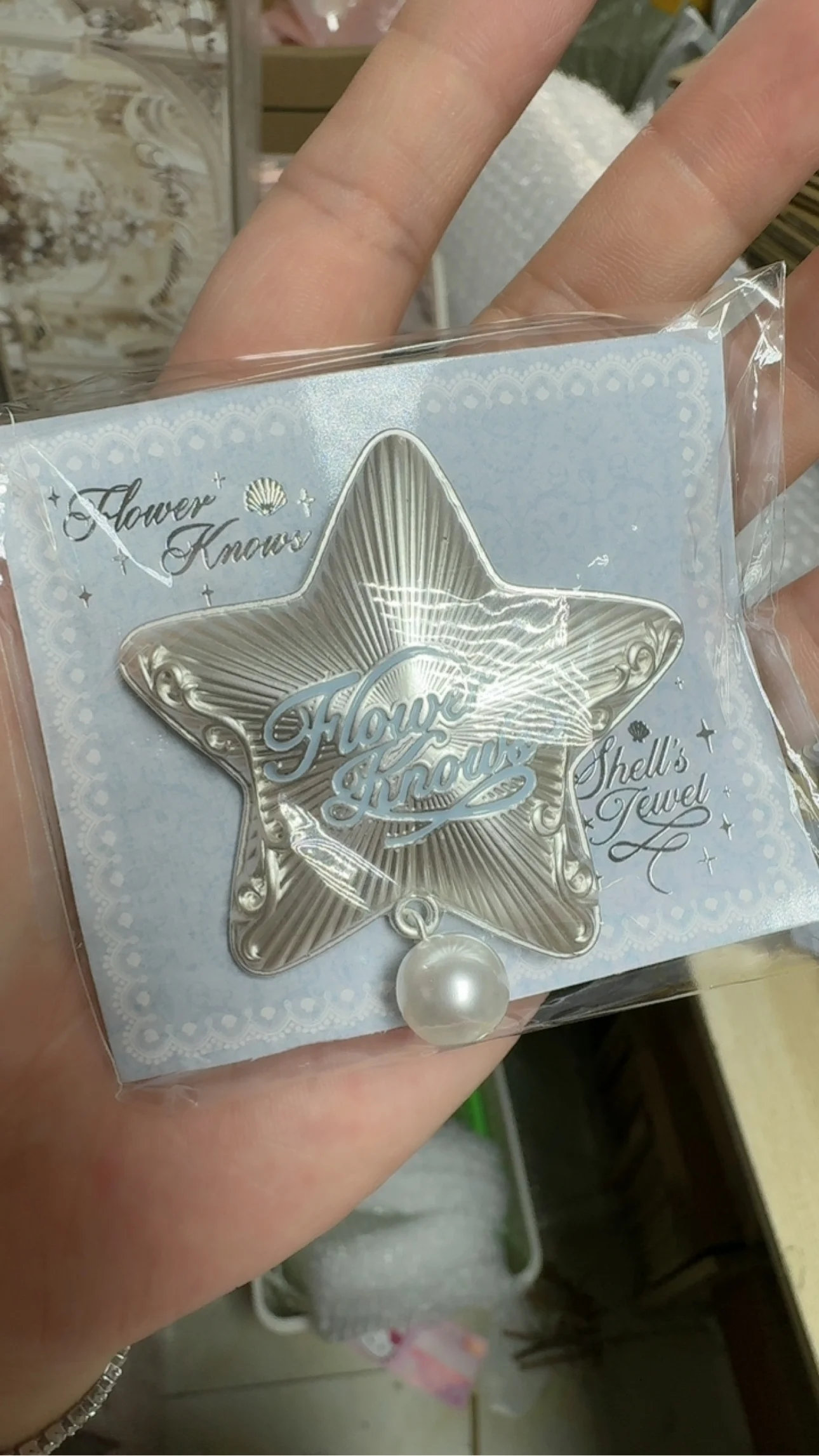 Flower Knows Shell's Jewel Series Hair Clips Shell Starfish Pearl Women Hair Accessories Tool