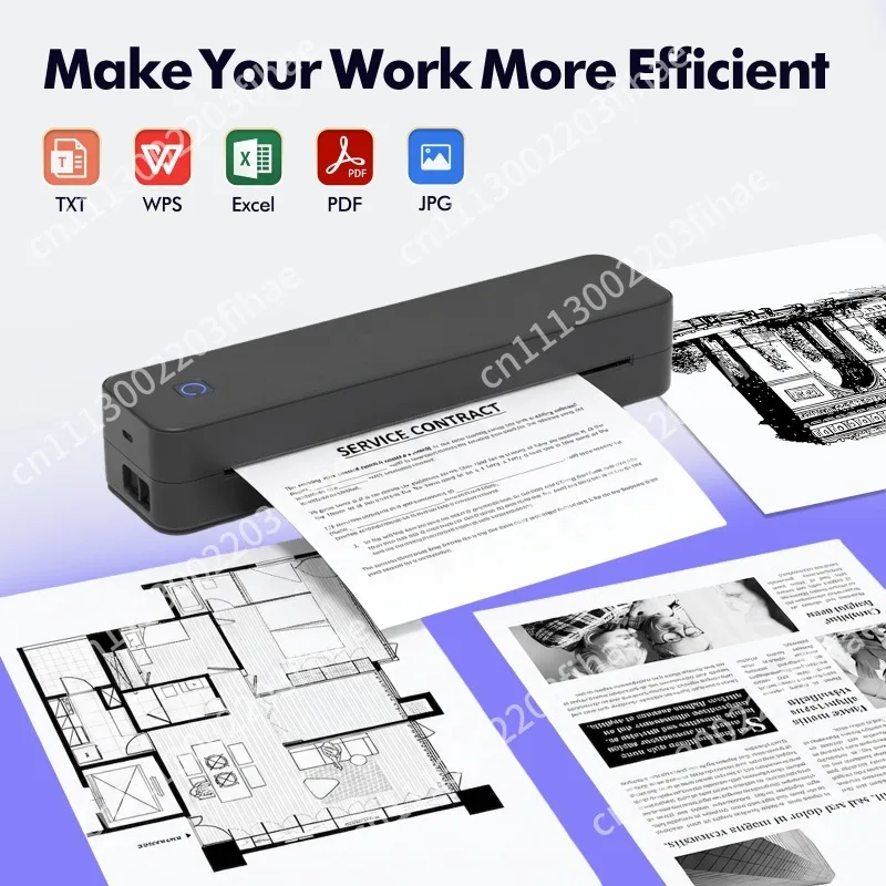 MT80 Portable A4 Printer Inkless Office, Document Thermal Export