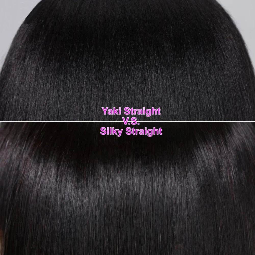 Extensiones de cabello humano liso UNice Hair Yaki, 100g por paquete, 100% cabello humano cosido en tejidos, Color natural de 8-26 pulgadas, 1/3/4