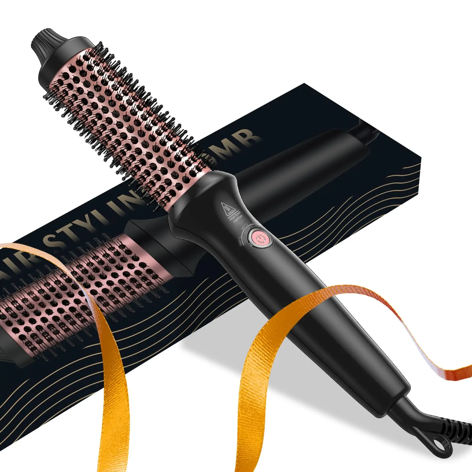 

Thermal Brush 1.25 Inch Curling Brush Iron Ceramic Tourmaline Ionic Curling Comb Heated Round Brush LCD Display Curling Iron