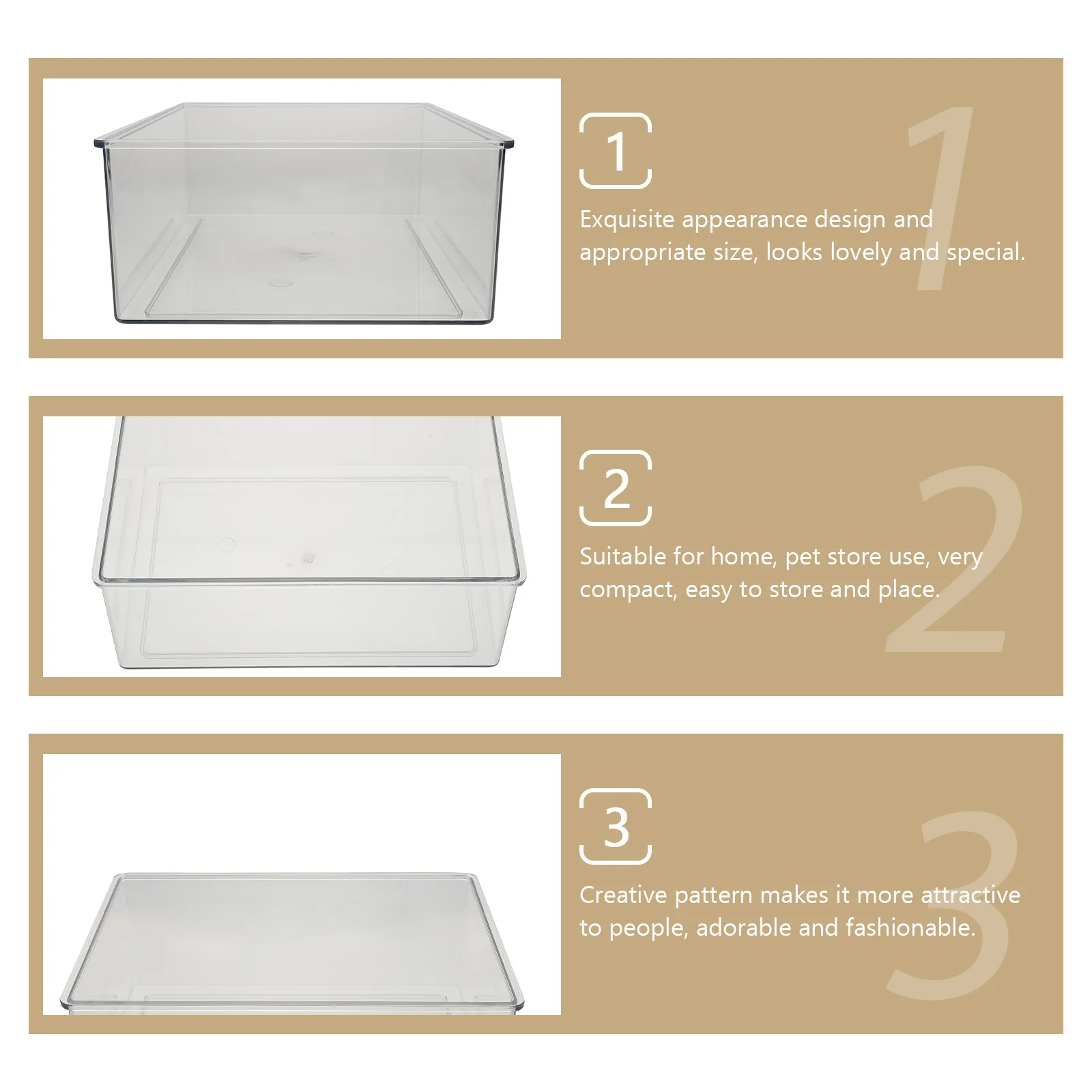 

Hamster Bath Basin Clear Plastic Bathtub for Small Pets Exquisite Design Washing Container Suitable Hamster Guinea Pig