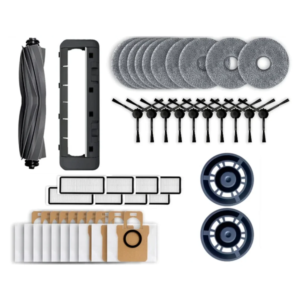 42PCS for Dreame Bot L20 Ultra / X20 Pro Robot Vacuum Replacement Parts Kit Main Side Brush Hepa Filter Mop Dust Bag