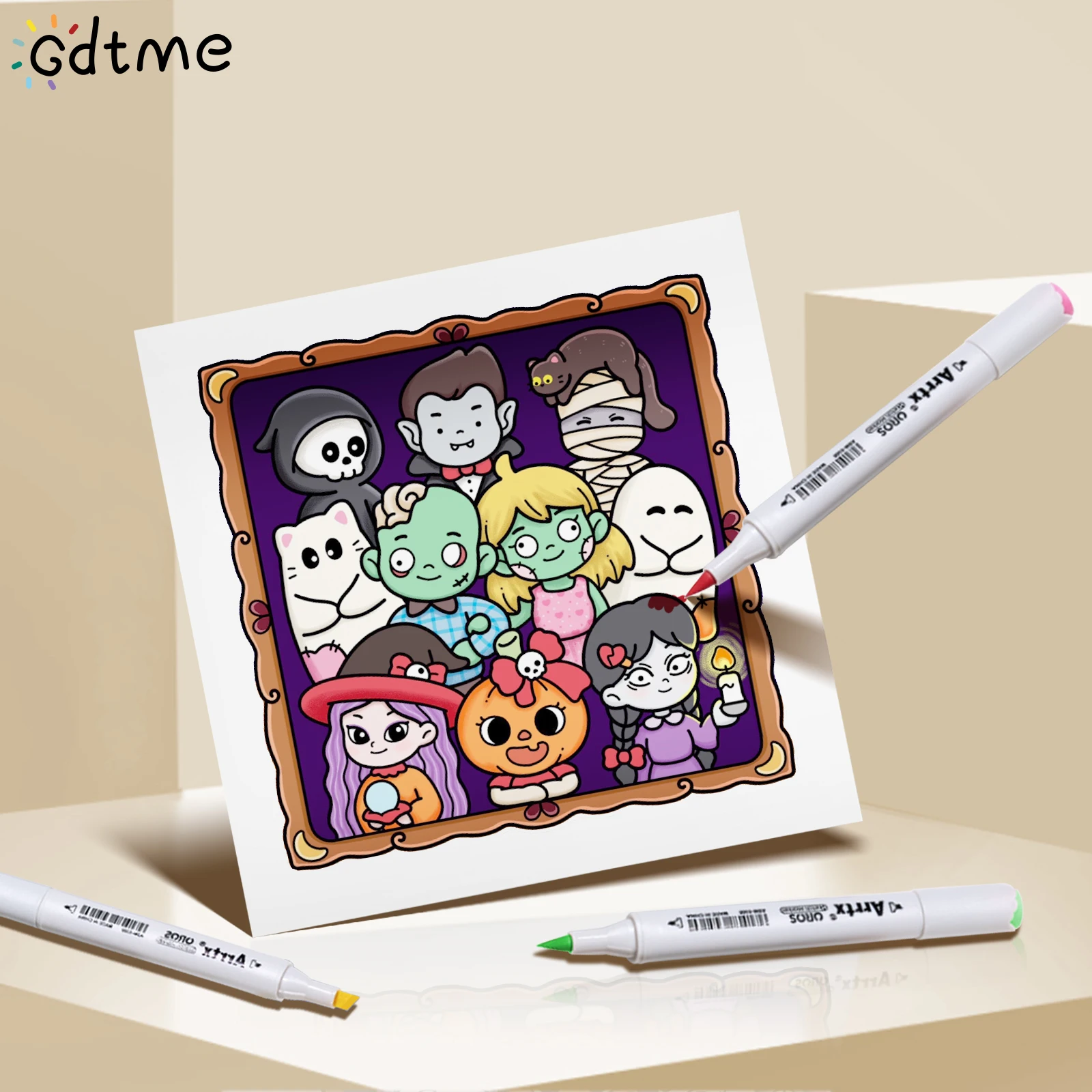 SPOOKY FUN CUTE & EASY Coloring Book for Adult Relieve Stress Kill Time DIY Painting Drawing Book Bold Spooky Halloween Patterns image 4