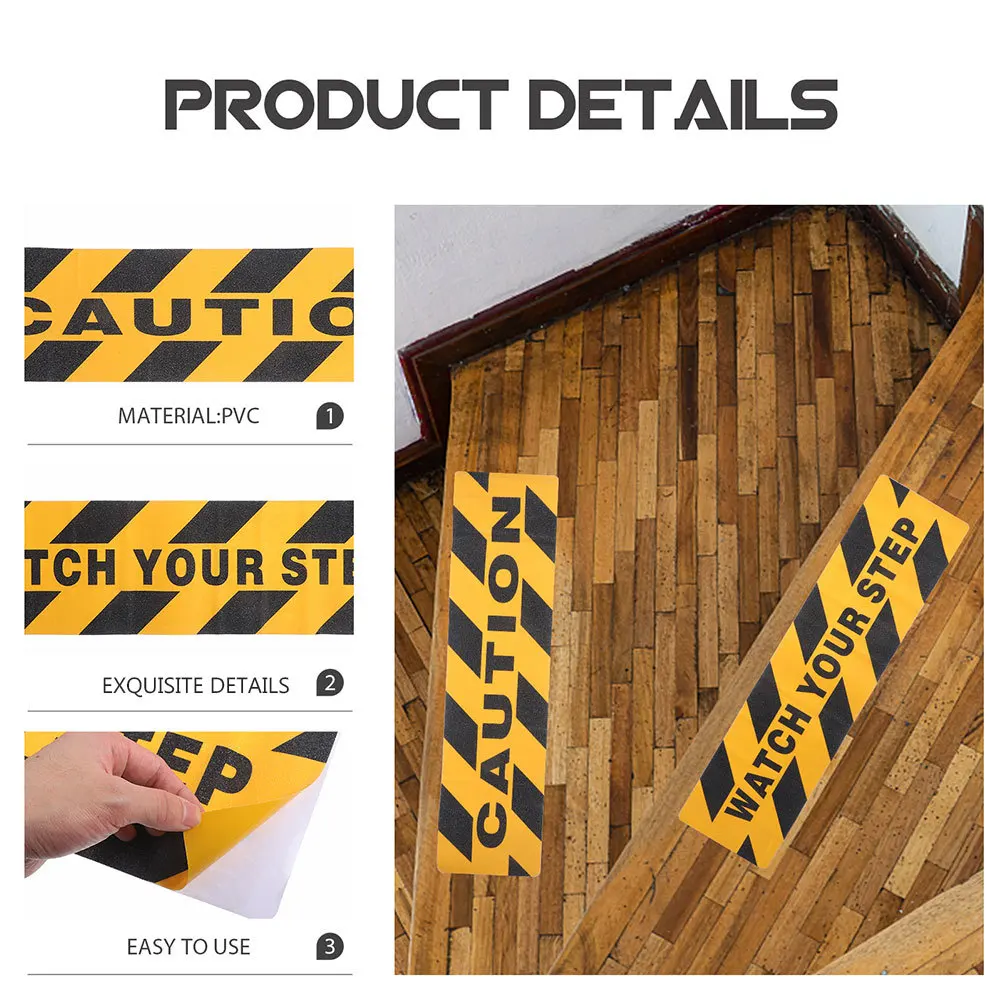 4 قطعة شريط مضاد للانزلاق عدم الانزلاق درج يعامل مقاوم للماء الطابق ملصق مائي لخطوات الممرات في الهواء الطلق داخلي قبضة أمان شرائط الحذر #4