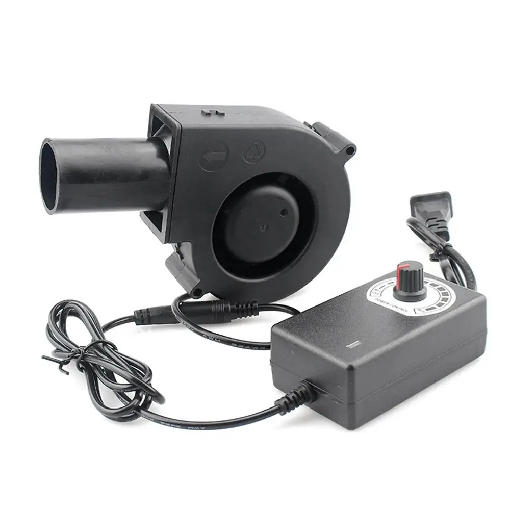1Pcs New Small Blast Engine BBQ Blower with Variable Speed Controller 7530 Type Air Blower 3700RPM 220V/110V Barbecue Fan