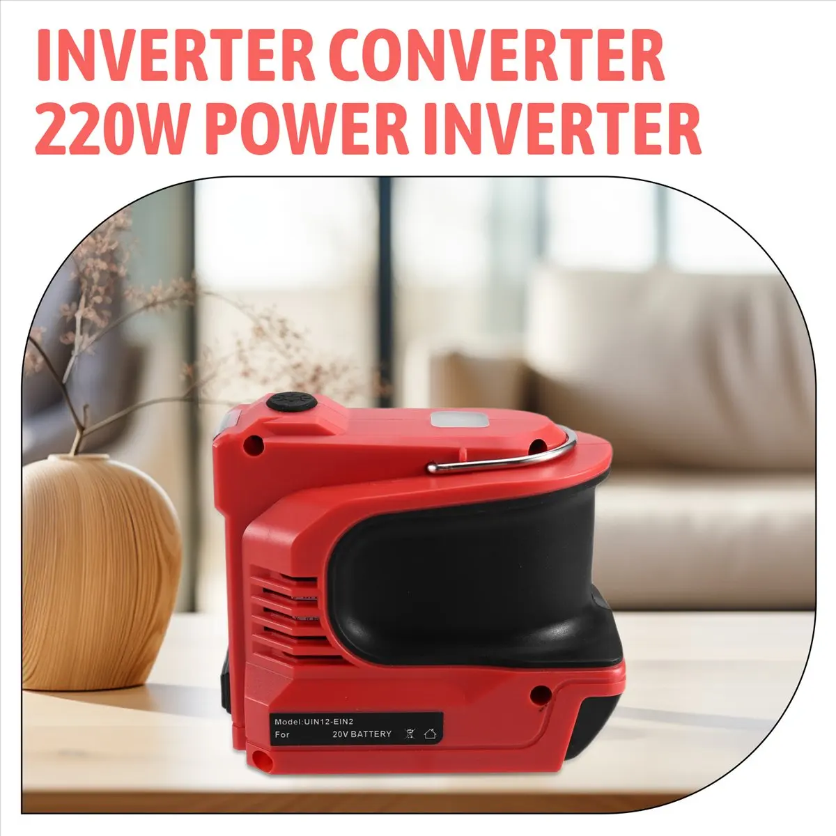 

Инвертор-преобразователь (A15I) 220 Вт для аккумуляторов Einhell 18 В Li-Ion с LED-подсветкой, портативная электростанция, вилка EU