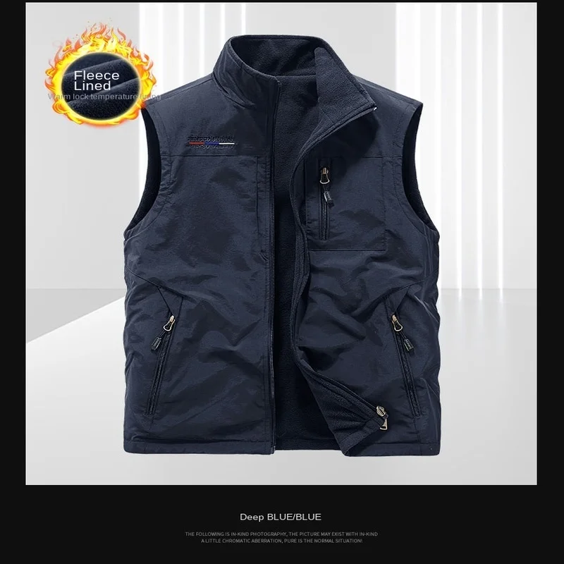 

Tactical Vest for Men Men's Clothing MAN Winter Coat Best Multi-pocket Sleeveless Jacket Golf Autumn Fishing Denim