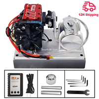 TOYAN FS L200AC Engine Model with Start Base Metal Twin Cylinder Four Stroke Engine Air-cooled Version Finished Product Toys