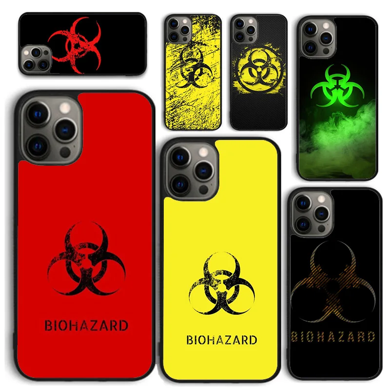 Biohazard Symbol Soft Phone Case For iPhone 16 15 SE2020 14 Max 6 7 8 Plus 11 12 13 Pro Max Mini Phone Cover coque Fundas