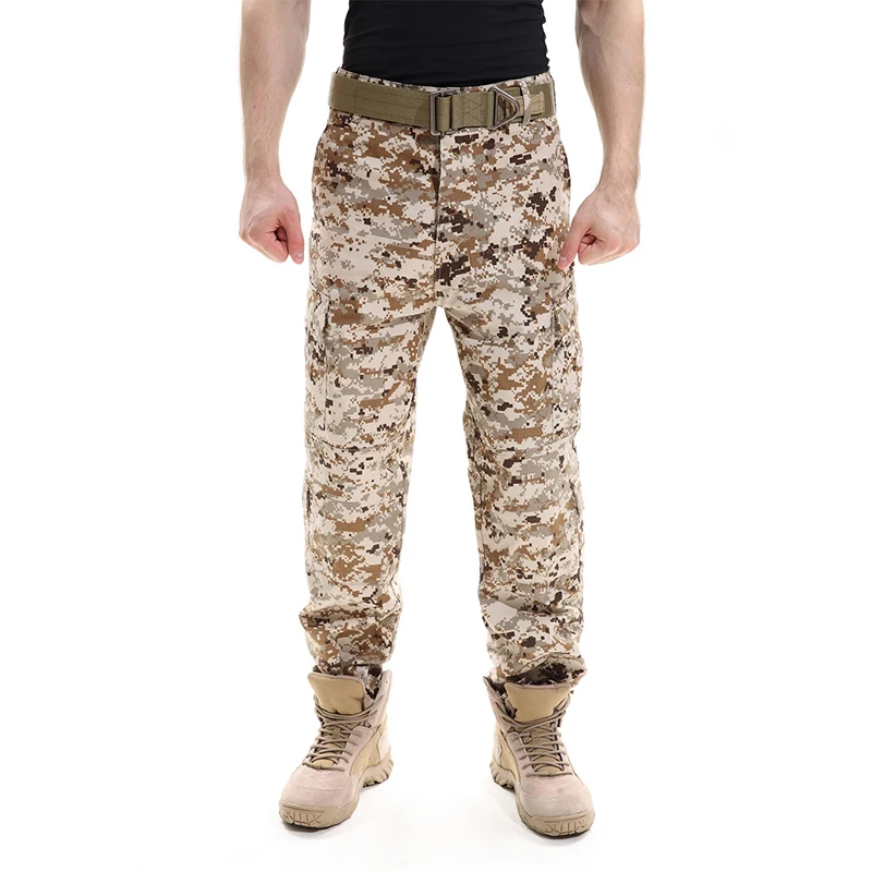 Wholesale High Quality A-TACS FG ACU CP Black Color Ripstop Pants Hunting Uniform Tactical Desert Camo Hunting Pants BDU Style