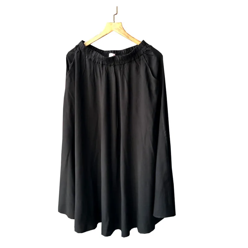 Cotton Silk Summer Women Skirt Elastic Waist Large Swing Apron Flowing Holiday Wind Beach Leisure Women's Clothes