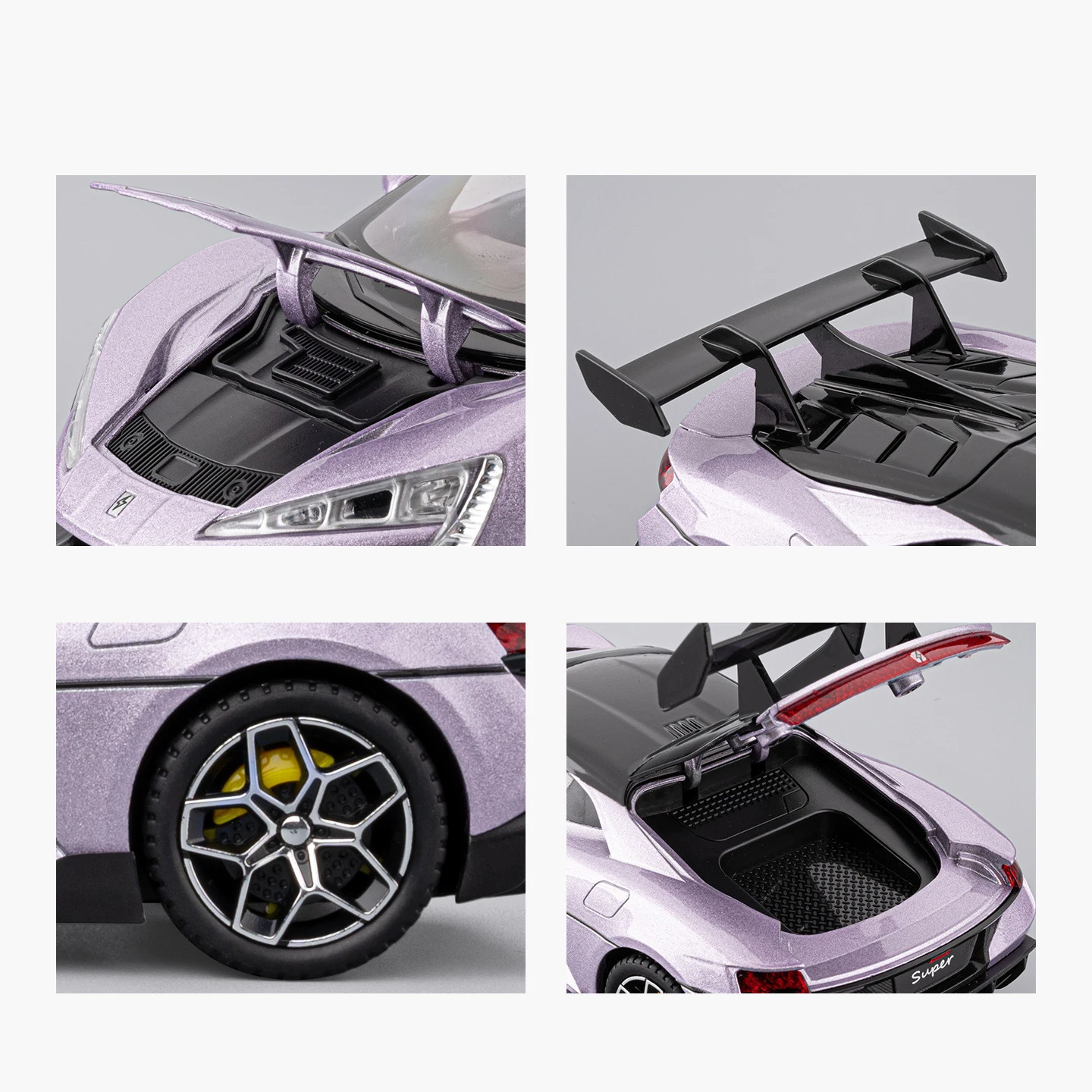 1:24 BYD Look UP U9 Supercar سبيكة نموذج سيارة لعبة Diecasts صب المعادن الصوت والضوء سيارات لعب للأطفال مركبة