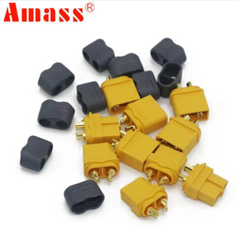 Amass 100 piece connector male and female bullet connector XT60 XT-60H XT30U T plug for battery quadcopter aircraft