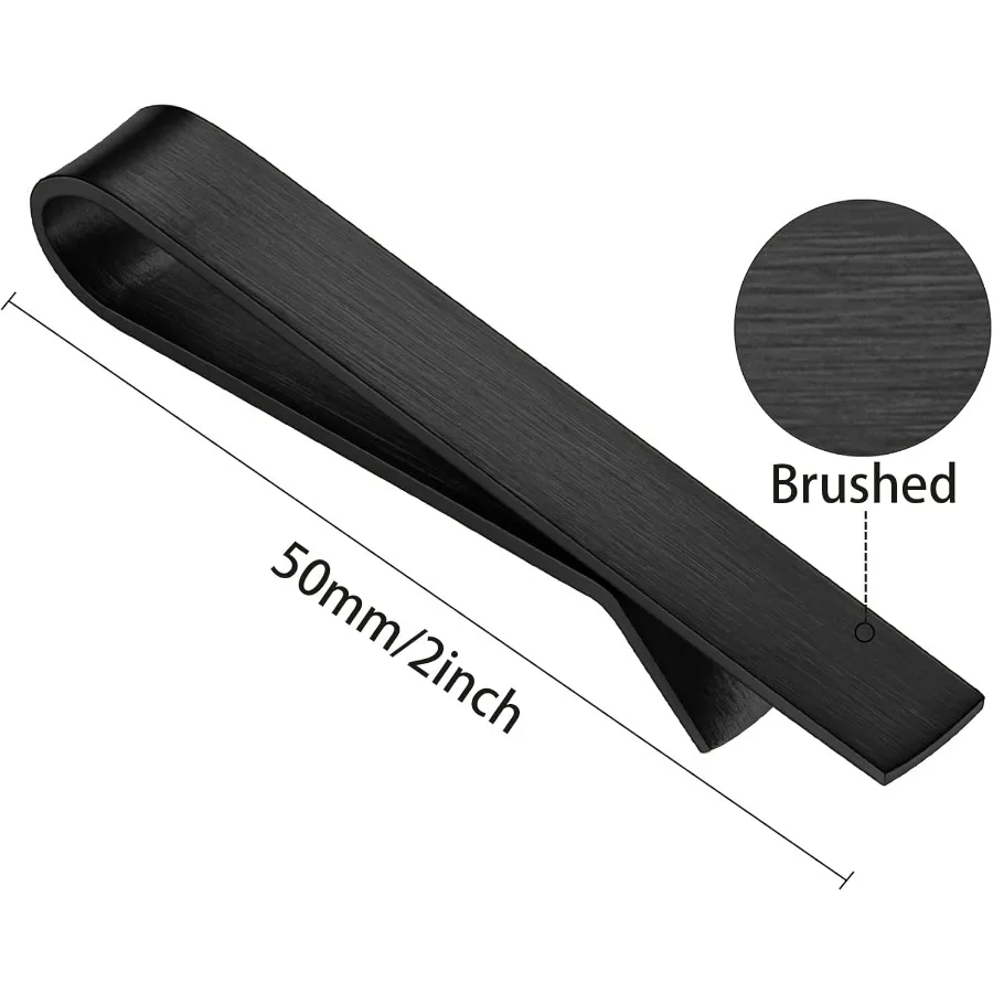 2 Inch Skinny Tie Clip Bar Set for Men Elegant Accessory for Wedding Business Meeting Formal Party Perfect Gift Set with Stylis