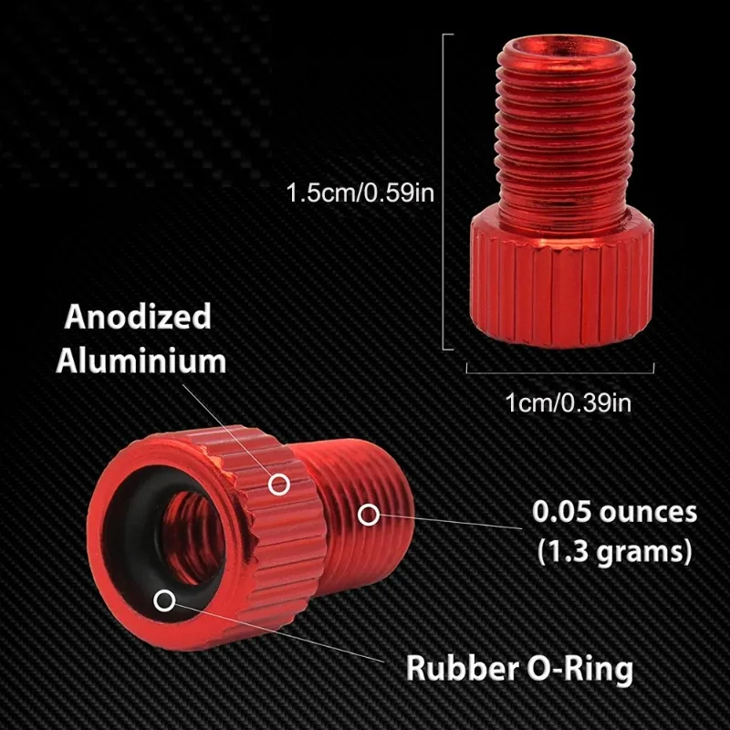 4Pcs Tire Valve Adapter Set Convert French/UK to US Standard for Convenient Tire Inflation with Standard Pump Or Air Compressor