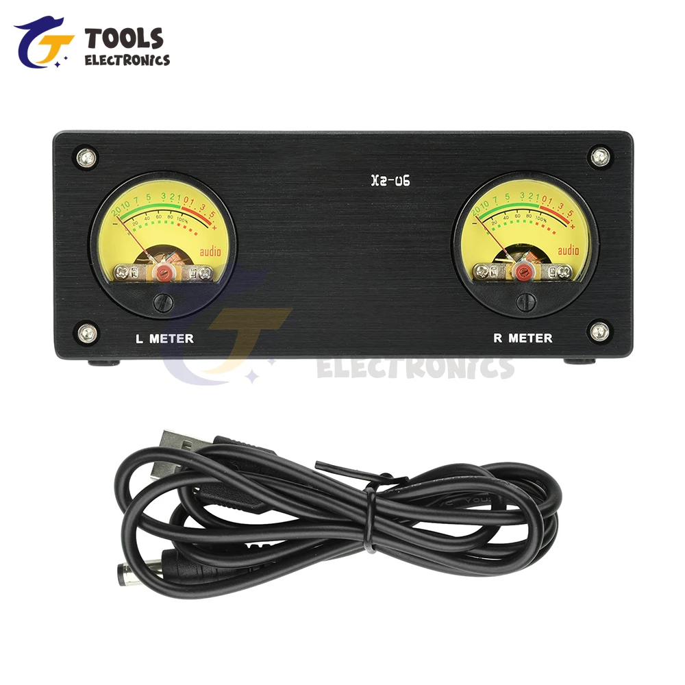 DC 5V XZ-U6 Audio VU Meter Signal Level Meter with 3.5mm & RCA
