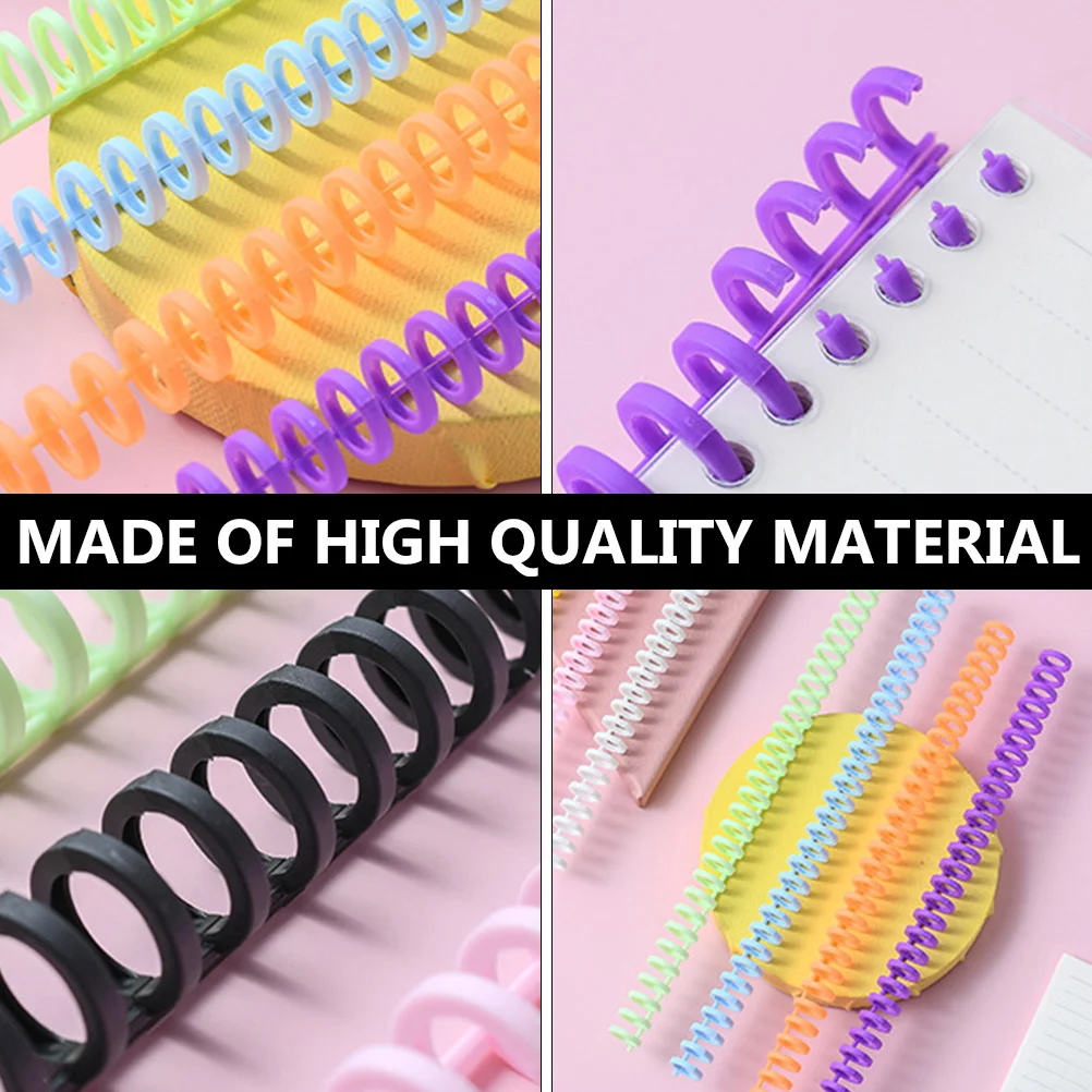 10 قطعة لفائف بلاستيكية ملزمة أشواك دوامة دفتر لفائف فضفاضة أوراق أمشاط حفظ المنتجات الموثق فواصل الفهرس اللوازم المكتبية