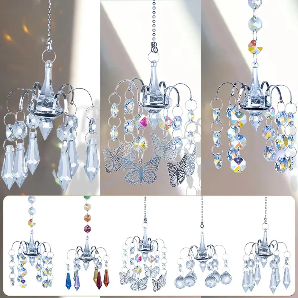 

Crystal Pendant Crystal Catcher Jewelry Ornament Chandelier Shaped Sun Catchers Hanging Outdoor Decor Rainbow Suncatcher Outdoor