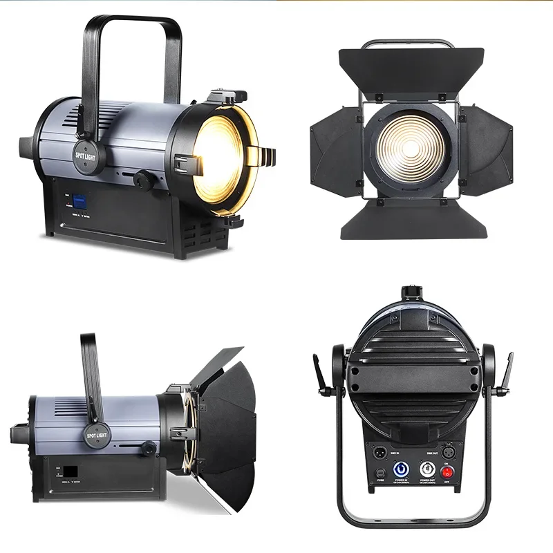 Fresnel LED con zoom luminoso professionale per studio TV da 350 W RGBWA