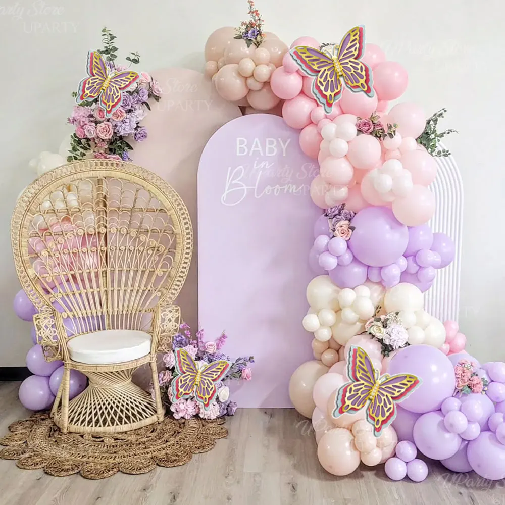 6 Stück 3D große Schmetterlings-Partydekorationen, riesige Papier-Schmetterlingsaufkleber, Wanddekoration für Geburtstag, Hochzeit, Babyparty, Mitbringsel – Detail 5