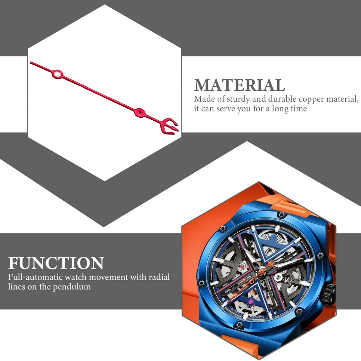 Gemodificeerde Accessoires Horloge Hand Voor Nh35 Mechanische Beweging Seconden Horloge Handen Geschikt Voor Nh35/Nh36/4r/7S Horloge Reparatie Deel