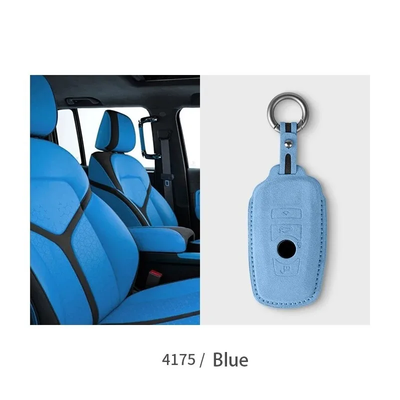 Italy Super Suede For BMW F20 F30 F31 F34 F32 F36 G20 G30 F10 F11 F07 G11 X1 X3 F25 X4 F26 X5 F15 X6 F16 X7 I3 M3 Key Case Cover