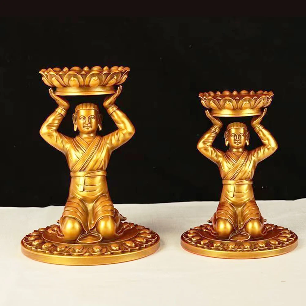 Buddha offering lotus base, Butter lamp base, Buddha Lamp Candle Holder, Home Decor for Buddha offering ornaments Resin crafts