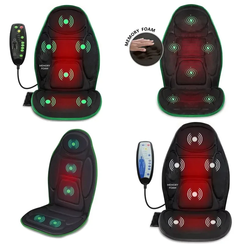 Back Massage Cushion with 3 Motors and 2 Heat Settings for Home Office
