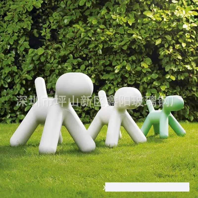 FRP creative puppy stool shopping mall cartoon animal leisure lounge waiting for FRP seats