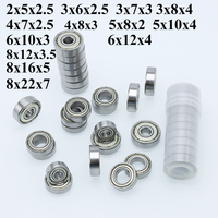 10pcs Miniature Ball Bearing 3x7x3 3x8x4 4x7x2.5 5x10x4 6x10x3 8x12x3.5 8x16x5 8x22x7 for Bike RC Car Toy 608 zz Small Bearings