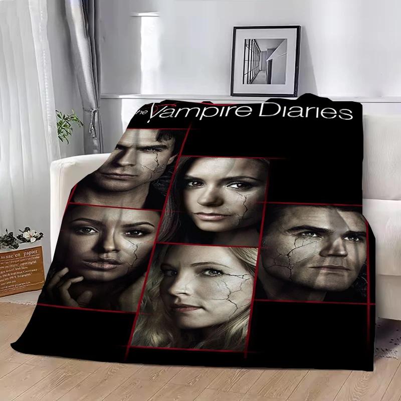 

The Vampire Diaries Movie Throw Blanket Bed Blankets for Decorative Sofa King Lid Downy Throwing Catnap Portable Plead Cover
