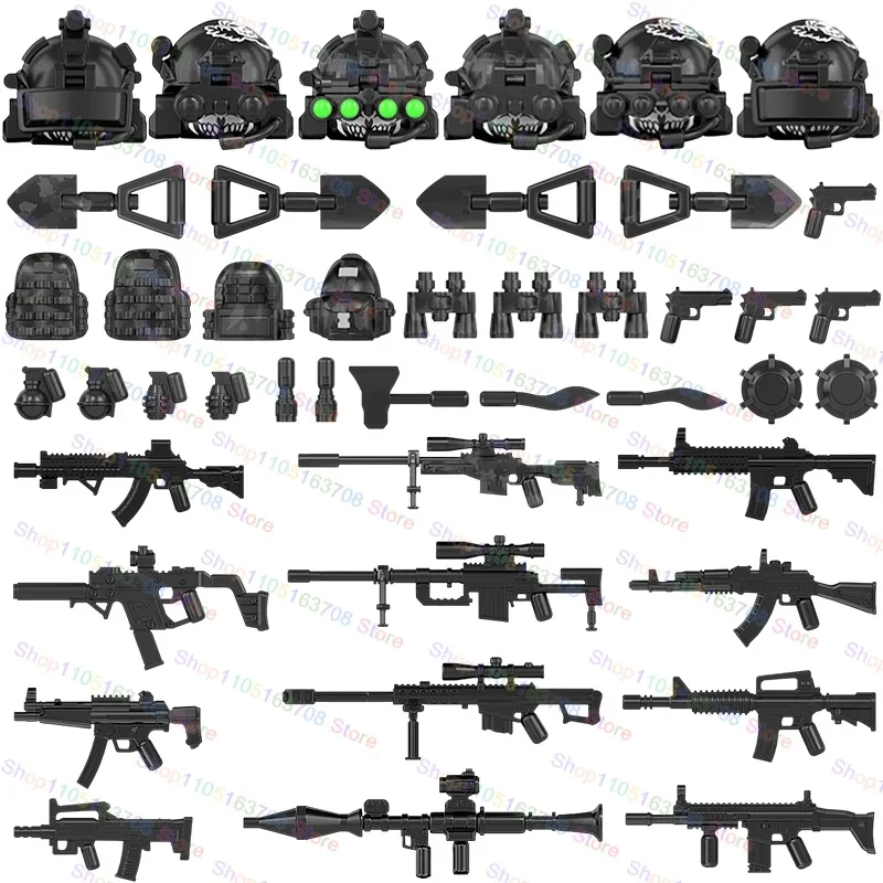 MOC Militär Soldaten Action-figuren Puppen Baustein Zubehör Modell Montage Spielzeug Halloween Geschenke WM6147 WM6168 WM6169