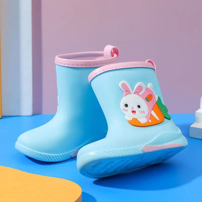 

Premium Thickened Kids Girls Preschool Water Boots Lightweight Non Slip Waterproof Rain Boots Summer​