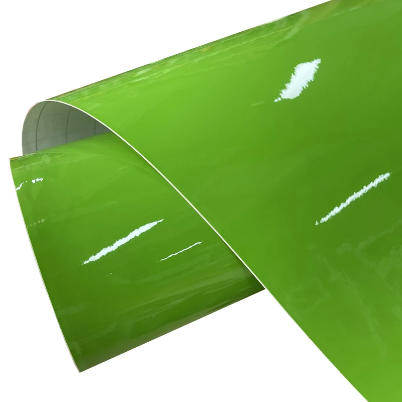 Hochwertige, glänzend grüne Vinylfolie mit selbstklebender Aufkleber zum Selbermachen, Automotive-Autoverpackungsfolie