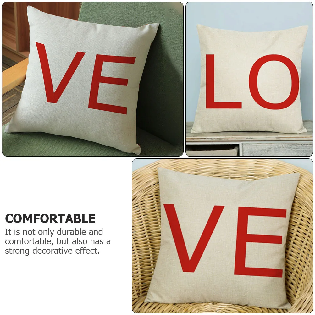 

2 Pcs Pillow Throw Pillows for Couch Sofa Bed Linen Couple Combination Back Cushions