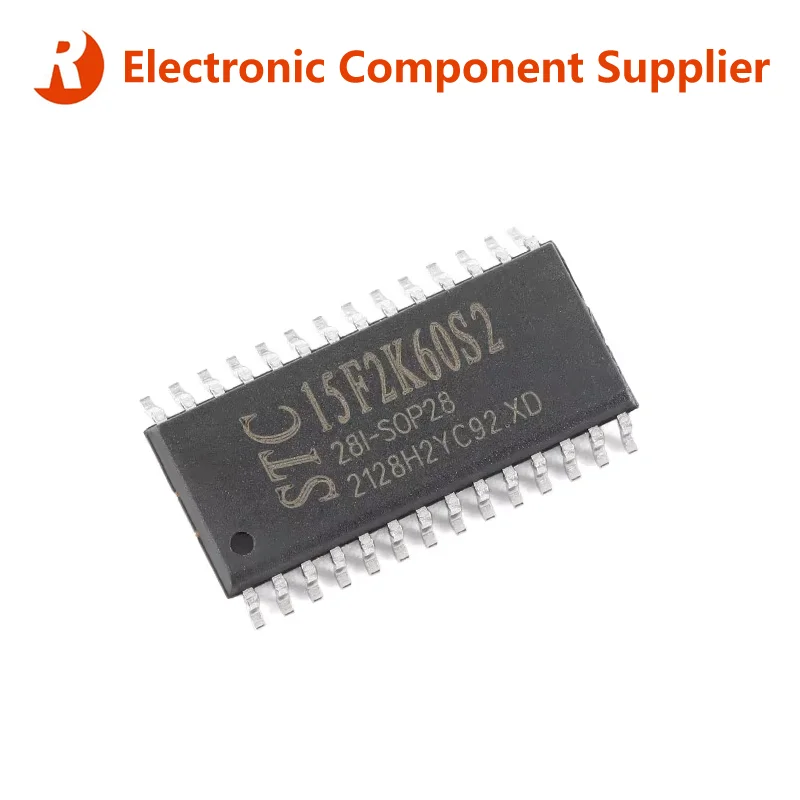 5Pcs STC15F2K60S2 STC15F2K60S2-28I-SOP28 STC 15F2K60S2 Brand New Original Enhanced 1T 8051 MCU Microcontroller Chip IC in Stock