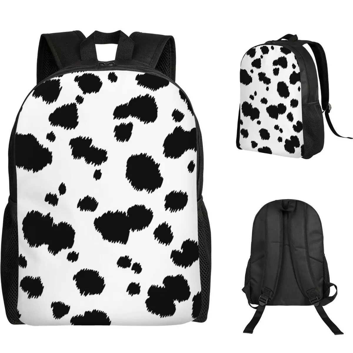 Dalmatian Dog Texture Backpack Student Boys Girls BookBag School Bag Laptop Shoulder Bags