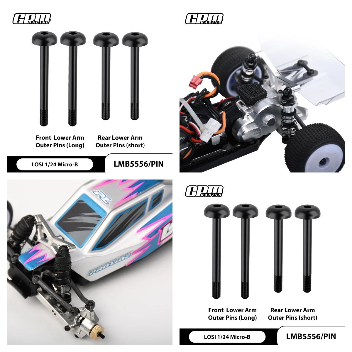 

GPM LOSI 1/24 Micro-B / Micro-T LOS-1392 For Carbon Steel Front And Rear Lower Arm Outer Pins