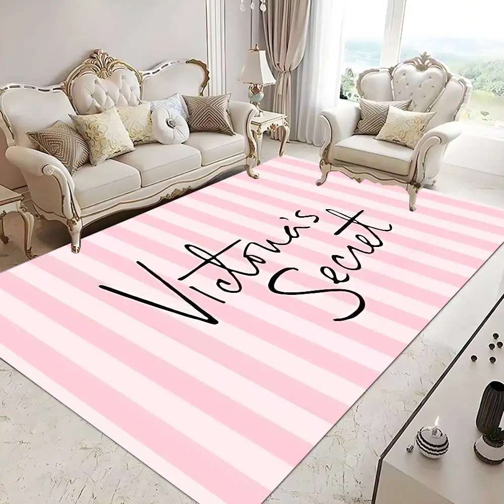 موضة T-victorias S-secretS الوردي الكلمة حصيرة الفن السجاد البساط لغرفة النوم غرفة المعيشة أريكة المنزل ممسحة ديكور ، طفل كبير عدم الانزلاق #5