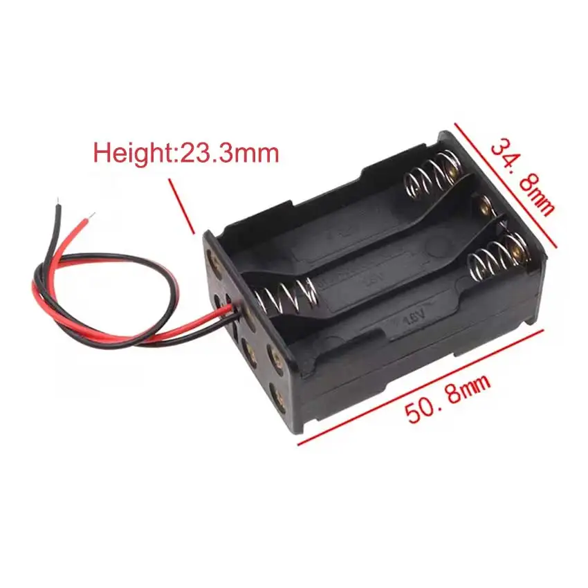 JCD 1/2/3/4/6/8 Slot AAA Batterie Fall AAA Batterie Box AA Batterie Halter Buchse AAA DIY Führt Mit 1 2 3 4 6 8 Slots