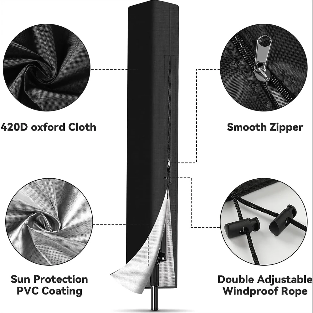Multi-function Rotary Clothes Dryer Cover Laundry Rack Protective Case Windproof Clothes Dry Shield Waterproof Adjustable Rope