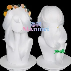 Game Sky Children of Light Cosplay Wig 「HSIU 」Fiber Synthetic Wig White Ponytail Long Hair