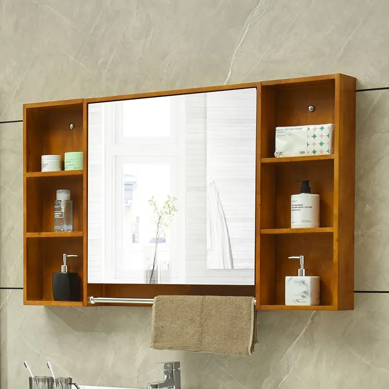 Wooden Vanity Sets Cabinets Mirror Wall Mounted Nordic Washroom Bathroom Cabinets Toilet Bedroom Mobili Da Bagno Home Furniture