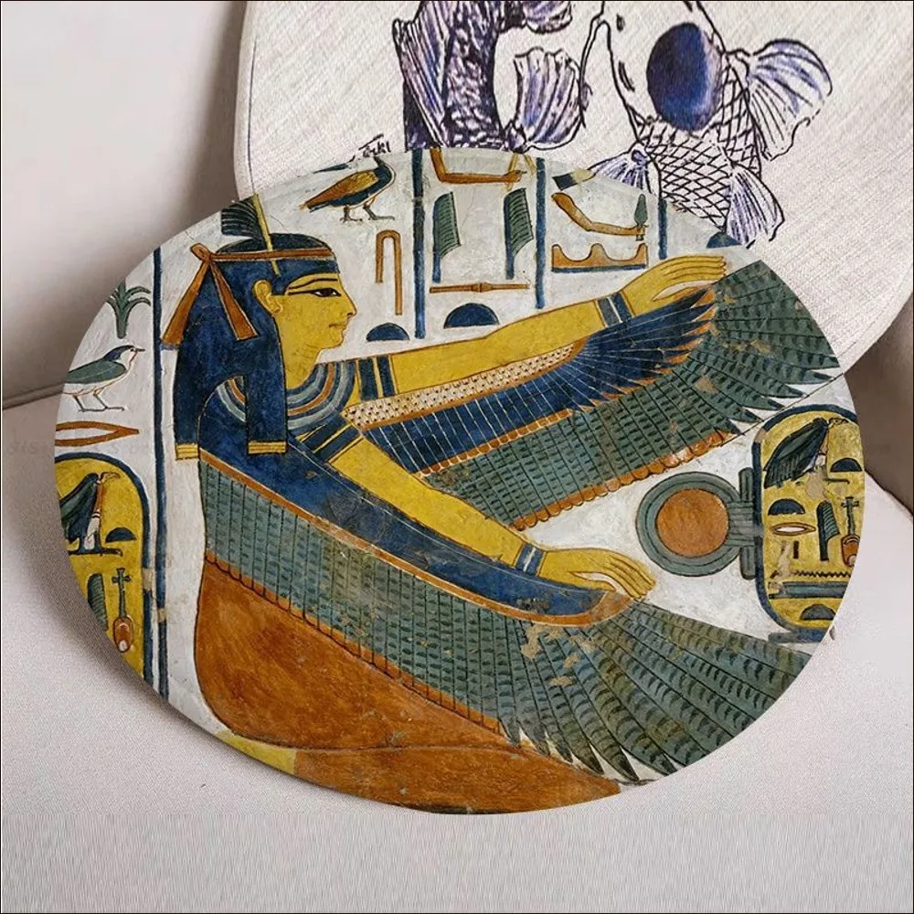 Ancient Egypt Hallway Cushion Mat Tie Rope Chair Cushion Soft Office Car Seat Comfort Breathable 45x45cm Cushion Pads