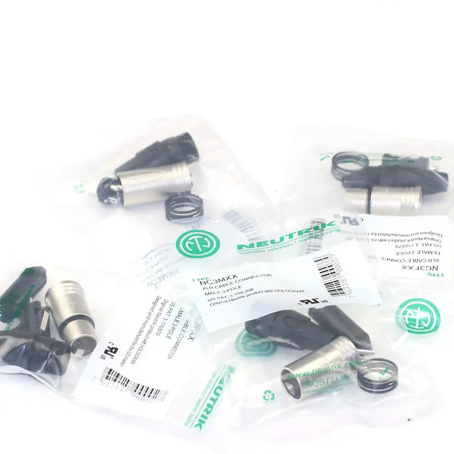 Imagem -05 - Neutrik-conector Xlr Macho e Fêmea Brandnew Nc3mxx Nc3fxx 50 Peças 100 Peças Lote