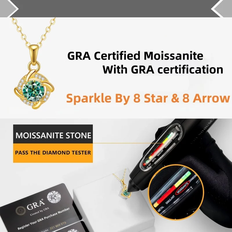 

украшения для женщин, ювелирные изделия высокого качества, гипоаллергенное колье, колье из муассанита для женщин, богемный, рождественский подарок для